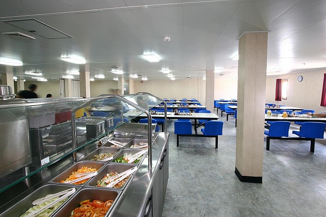 Mess Hall (A-Deck) & Serving Counter / Cold Tables